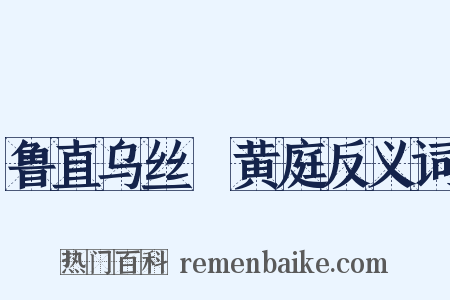 鲁直乌丝襕黄庭反义词是什么意思的图片